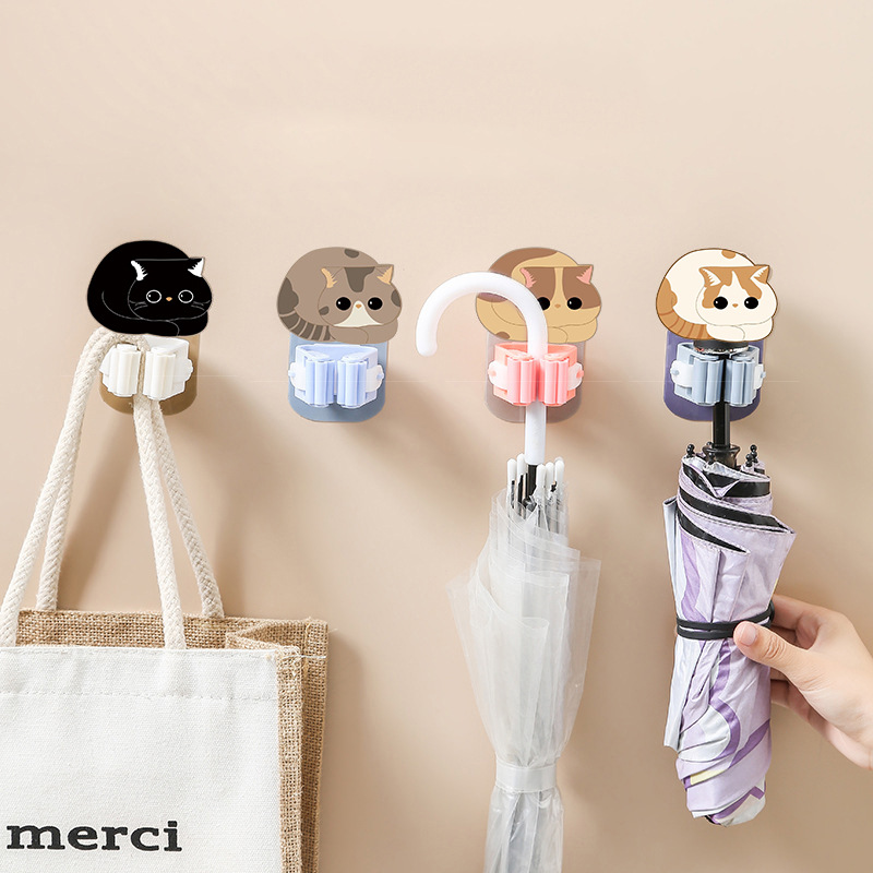 3/4PCS Mop Holder Self-adhesiv - огляд і ціна Home Edit Bathroom Storage
